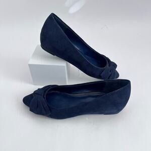 BANDOLINO RESSIE WOMENS FLATS OXFORDS BALLET SLIPPER SHOES SIZE 7M NAVY BLUE